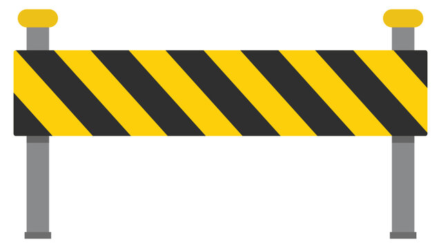 Road barrier icon isolated on white background.