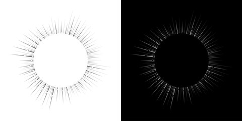 Dynamic abstract spiral sound wave rhythm lines. Circular spiral sound wave rhythm of lines. Circular futuristic abstract lines, black and white background.	