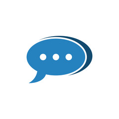 A blue speech bubble icon with three dots, representing communication and dialogue.