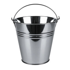 metal bucket isolated on white