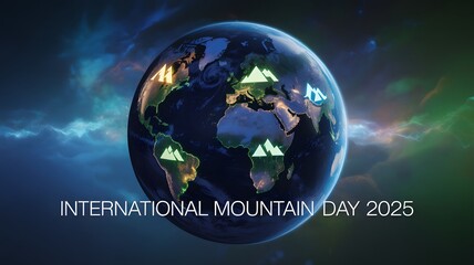International Mountain Day 2025 Earth Illustration