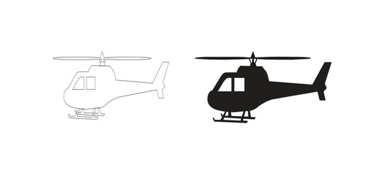 Obraz premium Transportation Aircraft Black and White Set