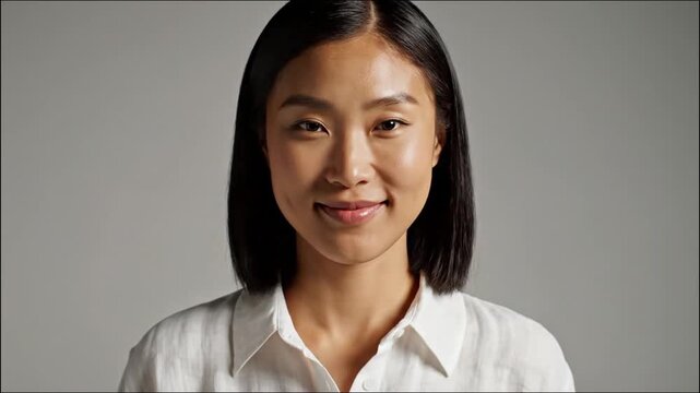 Confident African Woman Smiling in Studio - Portrait of Beauty and Positivity.