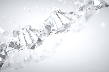 Abstract 3d Crystal Dna Structure