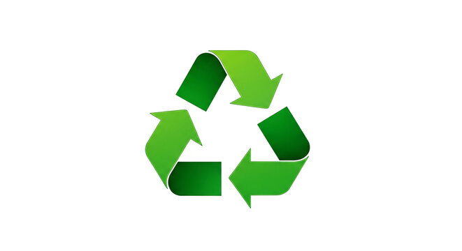 Vibrant green recycling symbol signifies sustainability and eco friendly practices for a greener planet