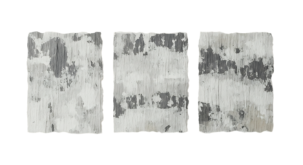Abstract gray and white textured backgrounds distressed and weathered for graphic design isolated on white