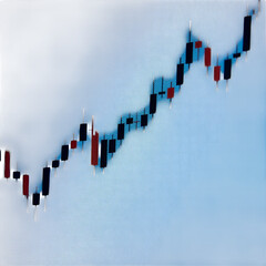 business graph with arrow