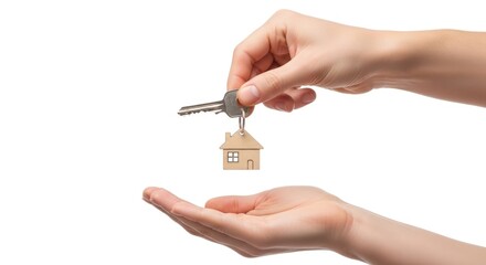 Handing Over House Key: Real Estate and New Home Ownership Dream