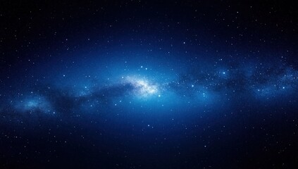 A stunning view of a starry night sky filled with vibrant blue hues and distant galaxies, evoking a sense of wonder and exploration.
