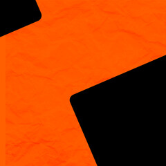 Abstract Orange Crumpled Paper Texture Background with Black Diagonal Overlay Vibrant Abstract Design for Wallpapers and Graphic Projects