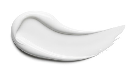 Luxurious White Cosmetic Cream Smear Isolated on Clean Background