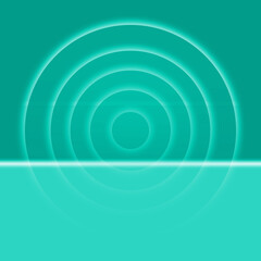 Abstract Teal Concentric Rings Background Glowing Circular Waves on Turquoise Gradient for Digital Designs Wallpapers and Abstract Art