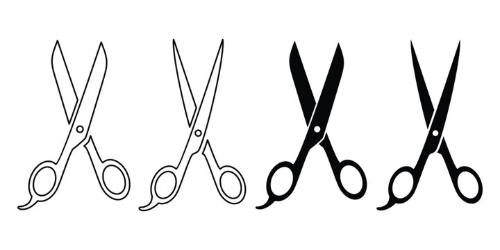 hair scissors silhouette icon