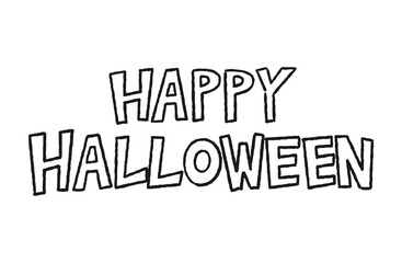 英語でハロウィンと書かれたデザインテキスト