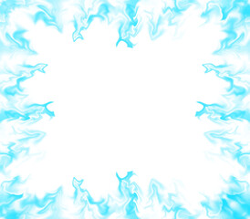 Cyan Smoke Frame Border Effect