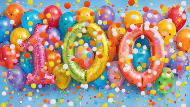 Celebrate a special birthday with colorful balloons and vibrant decorations for a fun and festive gathering marking a significant milestone in life
