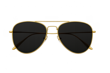 Golden aviator sunglasses with dark lenses protecting eyes