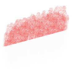 Abstract Rough Paint Stroke Red and White