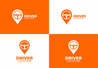 driver location icon business logo vector