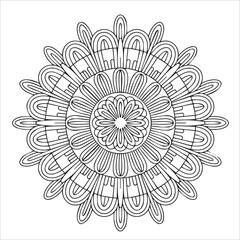 vector illustration of a mandala coloring page
