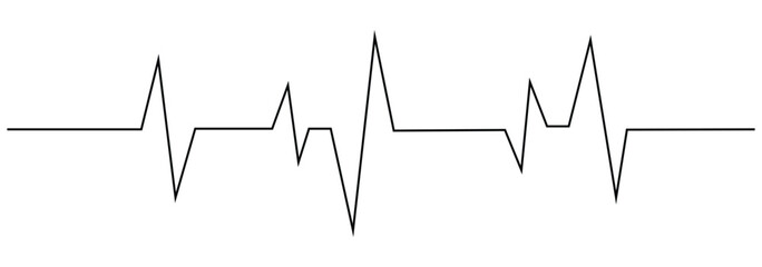  heartbeat line icon. Vector illustration isolated on a white background. Eps 10. With love in heart.