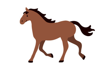走る馬のイラスト素材