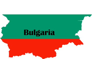 Bulgaria Map With National Flag Colors – Vector Graphic Design