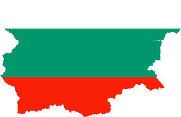 Bulgaria Map With National Flag Colors – Vector Graphic Design