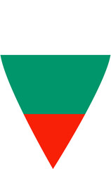 Bulgaria Map With National Flag Colors – Vector Graphic Design