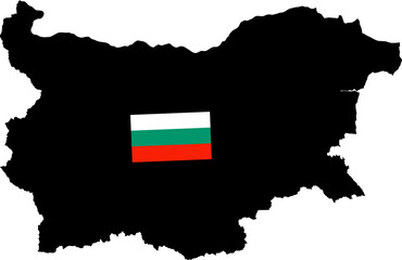 Bulgaria Map With National Flag Colors – Vector Graphic Design