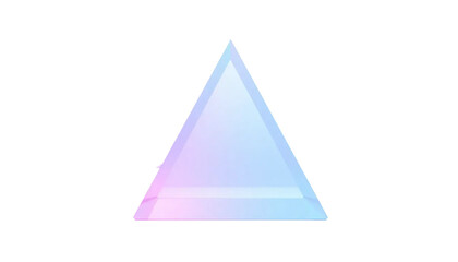triangular glass prism with light dispersion, rainbow spectrum refraction, clean minimal scene, isolated transparent background.
