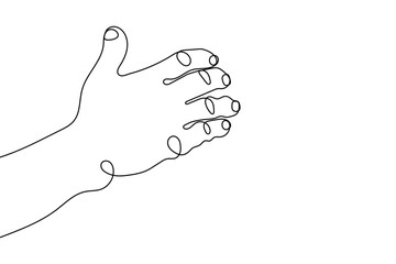 hand continuous line art design clean and clear vector art