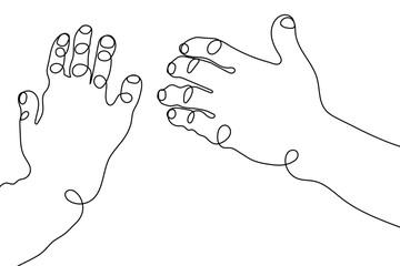 Hand continuous line drawing isolated on white or transparent background vector,png
