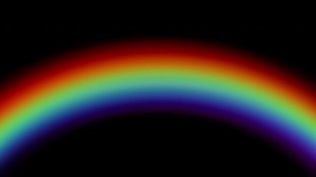 animated rainbow on a black background for visual effect