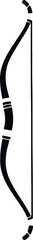 Illustrator bow and arrow ancient weapon isolated object Silhouette vector