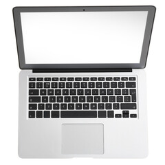 modern laptop or macbook ; isolated on a transparent background