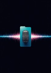 Digital representation showing sound data transforming into a stored file. Concept of preserving audio recordings and voice notes electronically ,archive ,communication ,saving