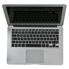 modern laptop or macbook ; isolated on a transparent background