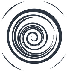Naklejka premium Abstract Dark Spiral Vortex Swirl Pattern Graphic Design