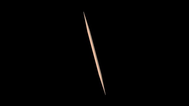 Minimalist Elongated Shape on Black Background