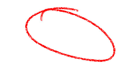 hand drawing different circles isolated on the transparent background, Handwritten red circle. For...