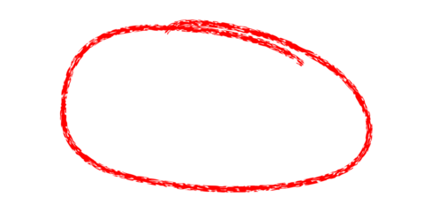 hand drawing different circles isolated on the transparent background, Handwritten red circle. For marking text, numbers, marker pen, pencil, logo, hand-drawn doodle grunge circle highlights