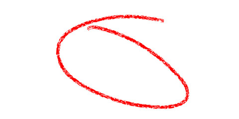 hand drawing different circles isolated on the transparent background, Handwritten red circle. For marking text, numbers, marker pen, pencil, logo, hand-drawn doodle grunge circle highlights