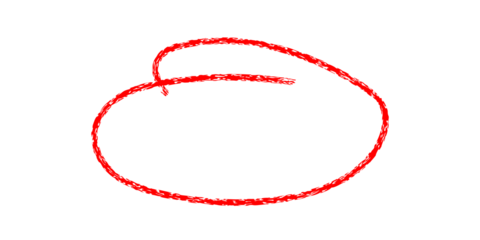 hand drawing different circles isolated on the transparent background, Handwritten red circle. For marking text, numbers, marker pen, pencil, logo, hand-drawn doodle grunge circle highlights