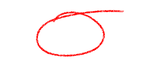 hand drawing different circles isolated on the transparent background, Handwritten red circle. For marking text, numbers, marker pen, pencil, logo, hand-drawn doodle grunge circle highlights