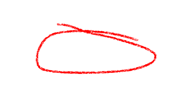 hand drawing different circles isolated on the transparent background, Handwritten red circle. For marking text, numbers, marker pen, pencil, logo, hand-drawn doodle grunge circle highlights