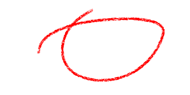 hand drawing different circles isolated on the transparent background, Handwritten red circle. For marking text, numbers, marker pen, pencil, logo, hand-drawn doodle grunge circle highlights