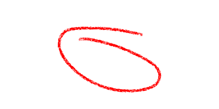 hand drawing different circles isolated on the transparent background, Handwritten red circle. For marking text, numbers, marker pen, pencil, logo, hand-drawn doodle grunge circle highlights