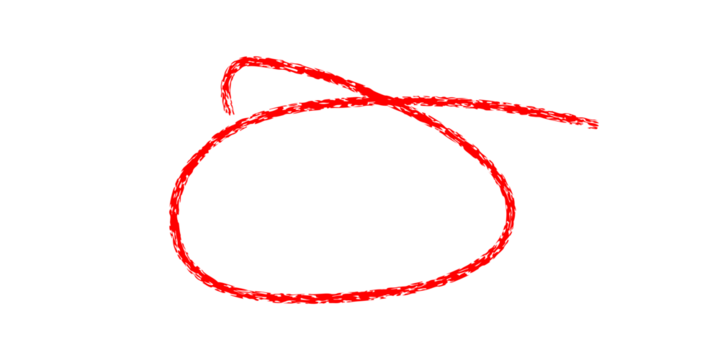 hand drawing different circles isolated on the transparent background, Handwritten red circle. For marking text, numbers, marker pen, pencil, logo, hand-drawn doodle grunge circle highlights