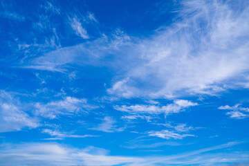 summer evening, sunset in yellow, orange and pink with clouds, background